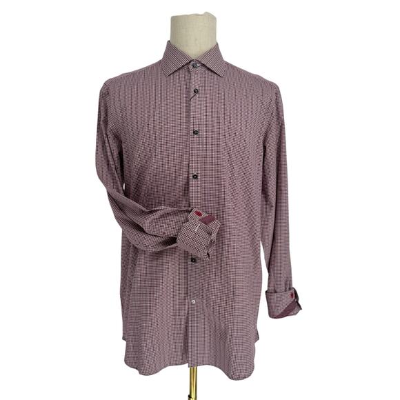 Robert Graham Woven Button Front Long Sleeve Casual Shirt Harley Plaid Check 165